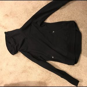Black lulu lemon cowl neck sweatshirt - size 4